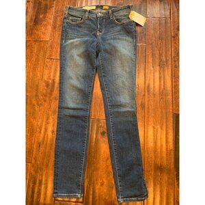 Pilcro and the Letterpress Medium Wash “Serif” Skinny Leg Blue Jeans, Size 26